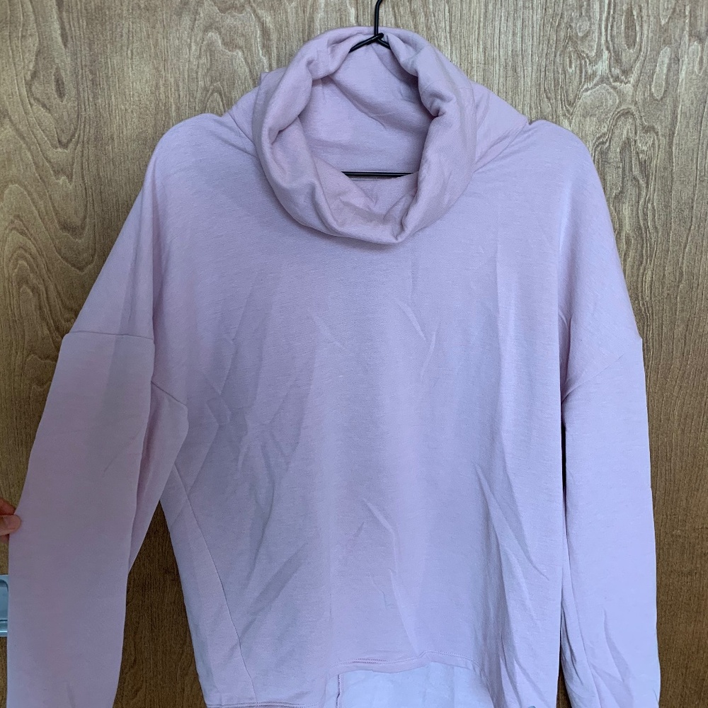 lavender high neck hoodie